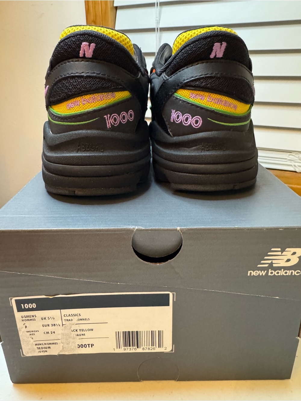 New Balance 1000 Reflective Black Multi-Color - Picture 2 of 8